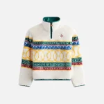 casablanca jacquard faux fur zip up jacket multicolor - KITH-SHOP