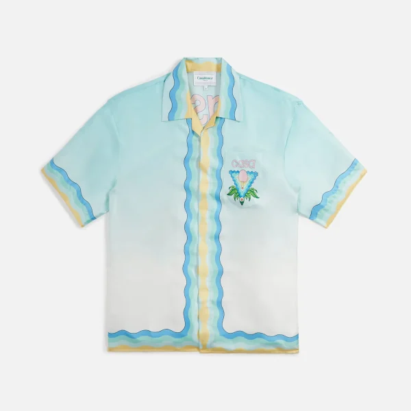 casablanca memphis icon multi cuban collar shirt - KITH-SHOP