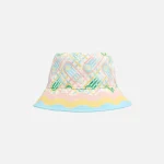 casablanca multi colored printed denim ping pong bucket hat - KITH-SHOP