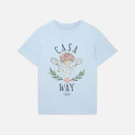 casablanca pale blue printed casa way t shirt - KITH-SHOP