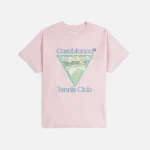 casablanca pink printed graphic tee - KITH-SHOP