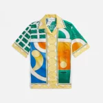 casablanca reve de tennis print silk shirt - KITH-SHOP