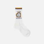 casablanca ribbed sport sock with rainbow heart design multi color - KITH-SHOP