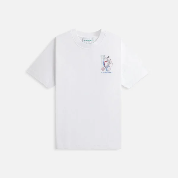 casablanca white screen printed art tee drawing lab design - KITH-SHOP