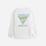 casablanca white screen printed boyfriend sweatshirt - KITH-SHOP