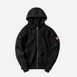 cav empt black heavyweight critical zip hoodie - KITH-SHOP