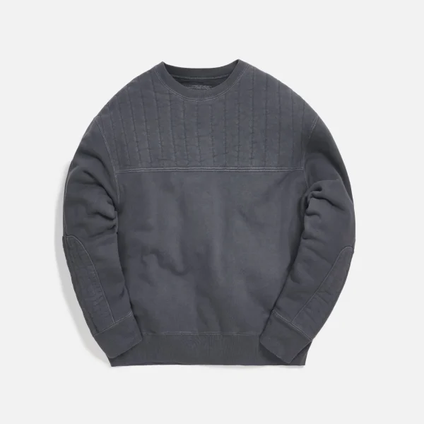 cav empt charcoal overdye pad crewneck sweatshirt - KITH-SHOP