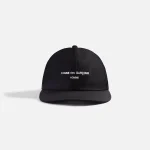 cdg homme black cotton serge cap - KITH-SHOP