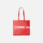 cdg large red pocket logo tote bag - KITH-SHOP