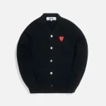 cdg play men s black cardigan - KITH-SHOP