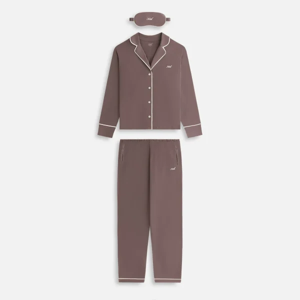 christmas women s pajama set aubergine - KITH-SHOP