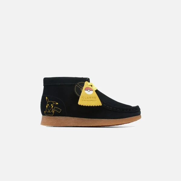 clarks pre school wallabee shoes mist black print - KITH-SHOP