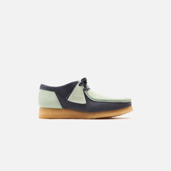 clarks wallabee 2 tone shoes blue and green - KITH-SHOP