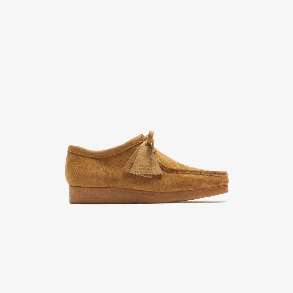 clarks wallabee men s shoes oak hairy suede - KITH-SHOP