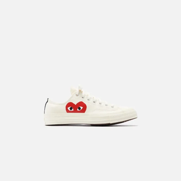 converse x comme des gar ons play chuck taylor low top beige - KITH-SHOP