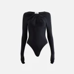 coperni black twisted cut out jersey bodysuit - KITH-SHOP