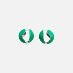 coperni green lacquered logo earrings - KITH-SHOP