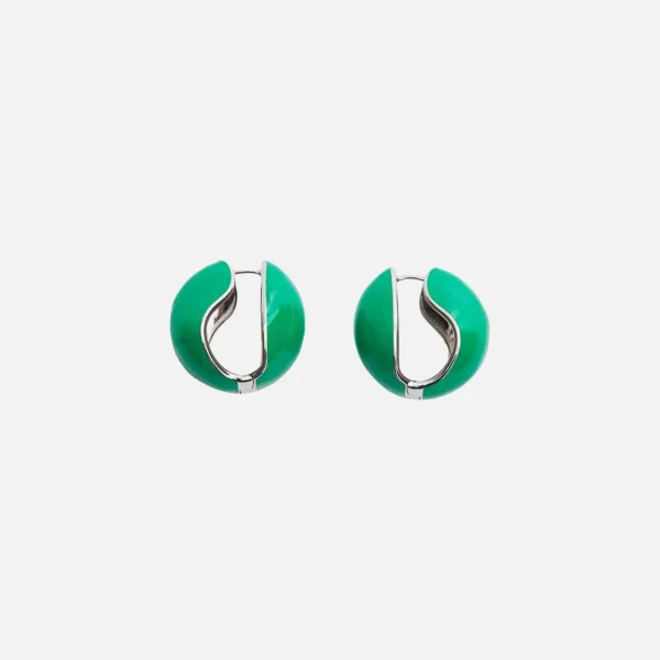 coperni green lacquered logo earrings - KITH-SHOP