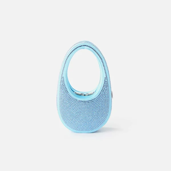 coperni ice blue crystal embellished mini swipe bag - KITH-SHOP