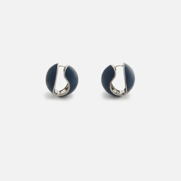 coperni navy logo drop earrings - KITH-SHOP