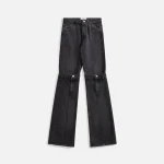 coperni washed black open knee jeans - KITH-SHOP