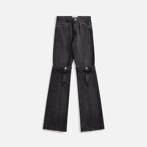 coperni washed black open knee jeans - KITH-SHOP