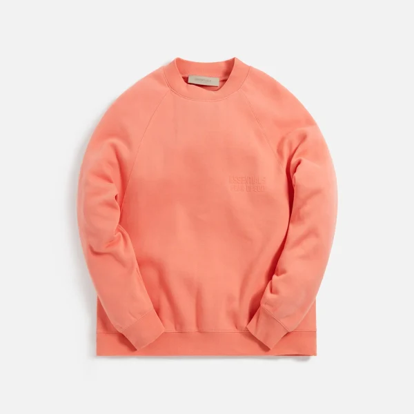 coral crewneck sweatshirt essentials - KITH-SHOP