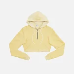 cotton citizen brooklyn cropped zip hoodie in butter - KITH-SHOP