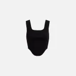 cotton citizen ibiza square neck tank top in jet black - KITH-SHOP