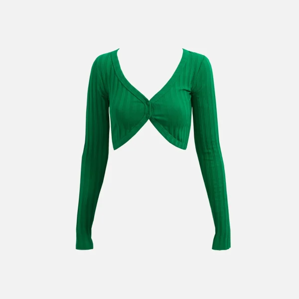 cotton citizen kelly green capri crop cardigan - KITH-SHOP