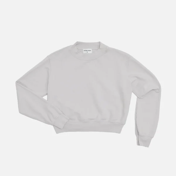 cotton citizen milan crewneck sweatshirt white stone - KITH-SHOP