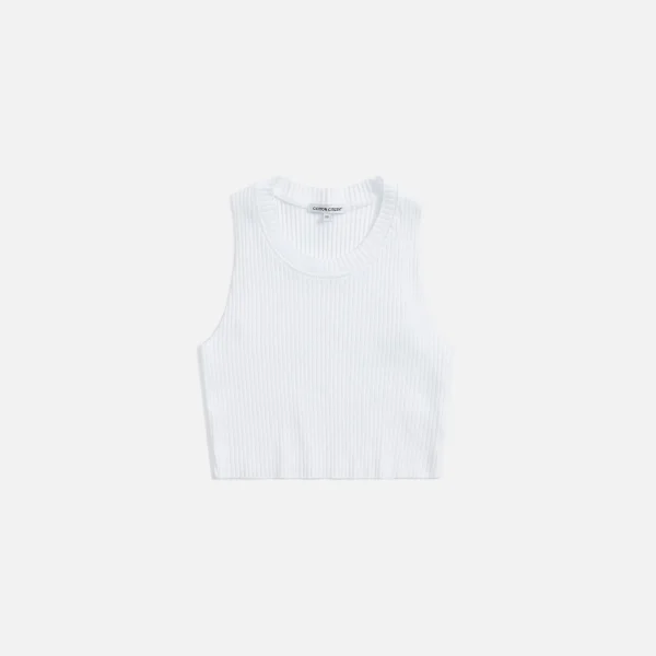 cotton citizen white ibiza crop top tank - KITH-SHOP