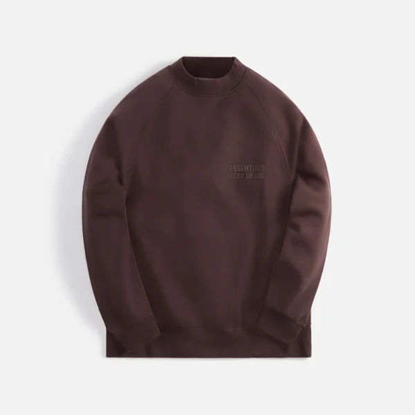 cozy fleece crewneck sweatshirt in plum essentials - KITH-SHOP