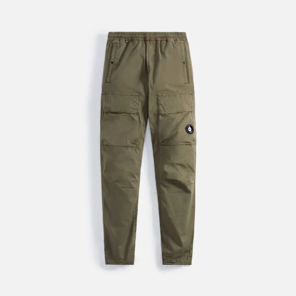 cp company twill stretch utility pants in bronze green - KITH-SHOP