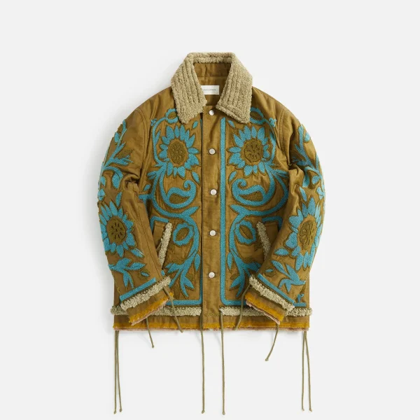 craig green olive tapestry textured jacket - KITH-SHOP