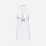 crystal butterfly mini dress white - KITH-SHOP