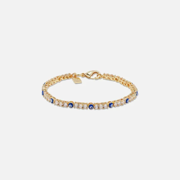 crystal haze serena evil eye bracelet in blue - KITH-SHOP