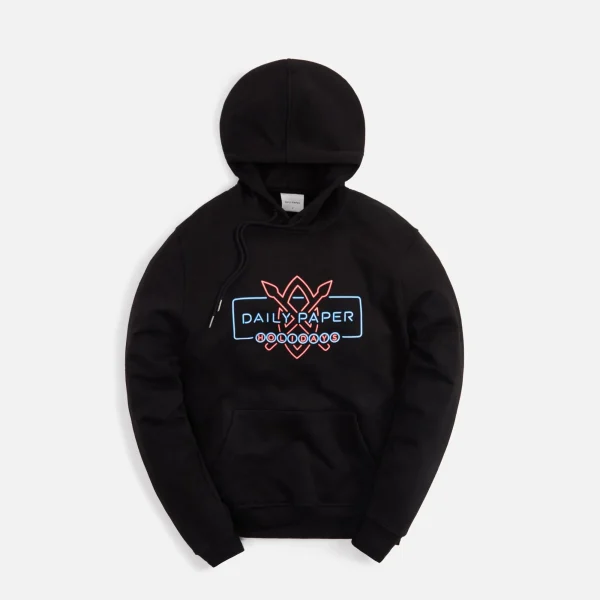 daily paper black hooded sweatshirt - KITH-SHOP