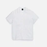 daily paper white lace up button up shirt for men - KITH-SHOP