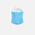 danielle guizio turquoise bondage style corset - KITH-SHOP