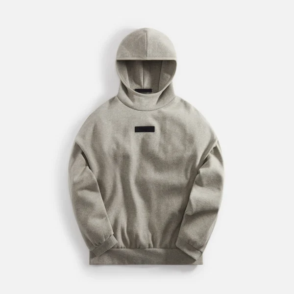 dark heather oatmeal essentials hoodie - KITH-SHOP