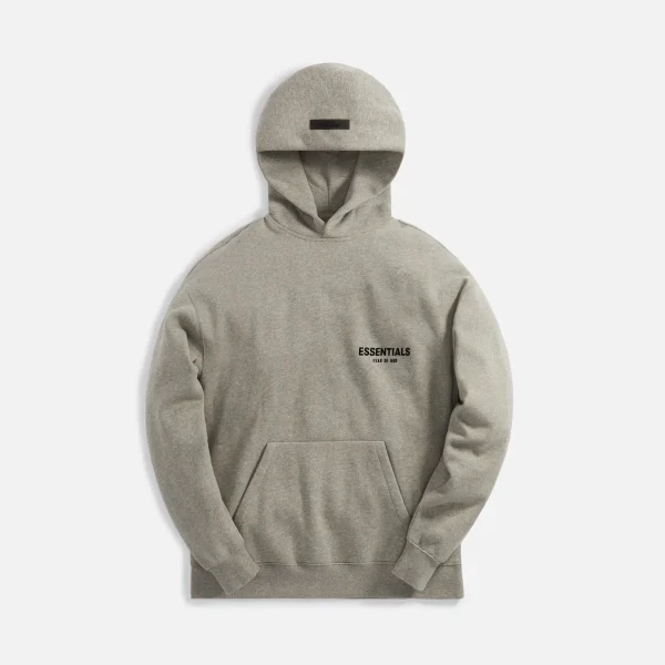 dark oatmeal essentials hoodie 1 - KITH-SHOP