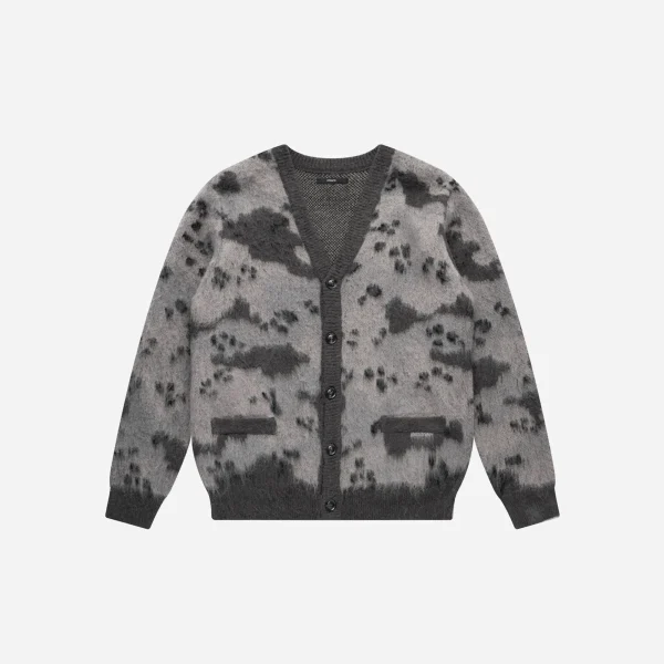 desert camo embroidered cardigan in black by stampd - KITH-SHOP