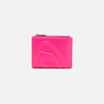 diesel 1dr bi fold zip wallet pink - KITH-SHOP