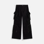 dion lee black multi pocket cargo pants - KITH-SHOP