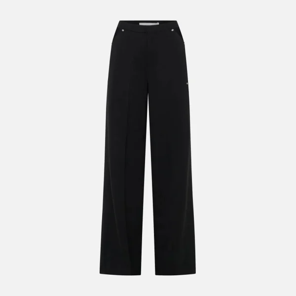 dion lee black pierced stud trousers stylish statement pants - KITH-SHOP