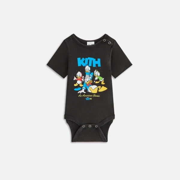 disney x kith baby donald duck classic vintage bodysuit black - KITH-SHOP