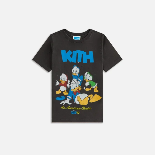 disney x kith kids donald duck classic vintage black tee - KITH-SHOP