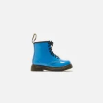 dr martens toddler 1460 patent leather boots mid blue - KITH-SHOP