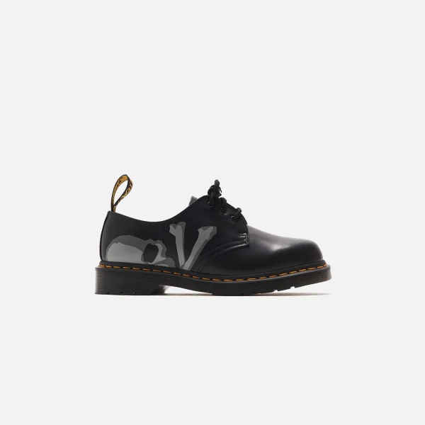 dr martens x bape 1461 mmb black smooth leather shoes - KITH-SHOP